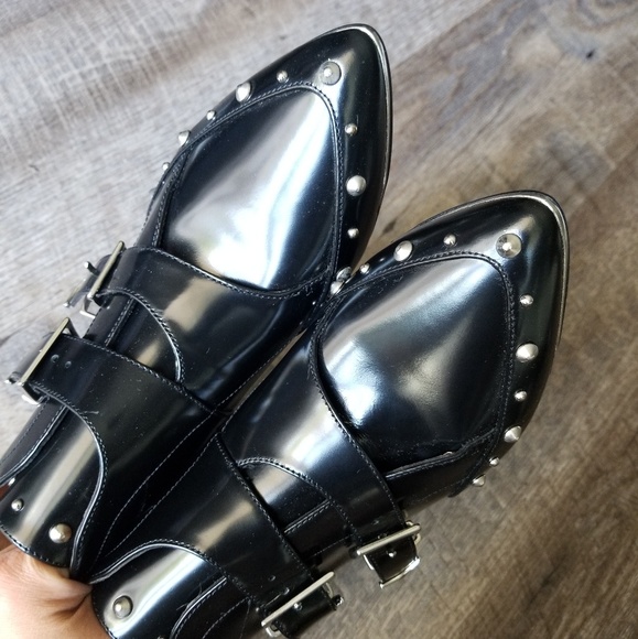 🍒NWOB🍒 IRO STEAMPUNK PATENT LEATHER STUDDED - Picture 6 of 8
